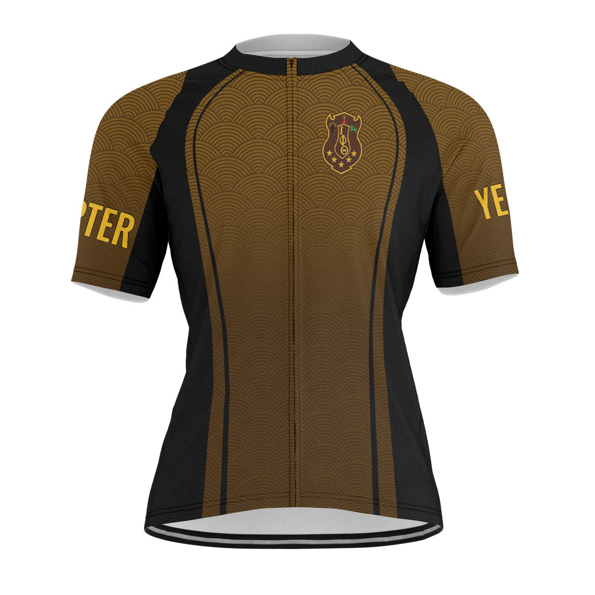 Iota Phi Theta Cycling Jersey Custom Dark Brown Wave Style