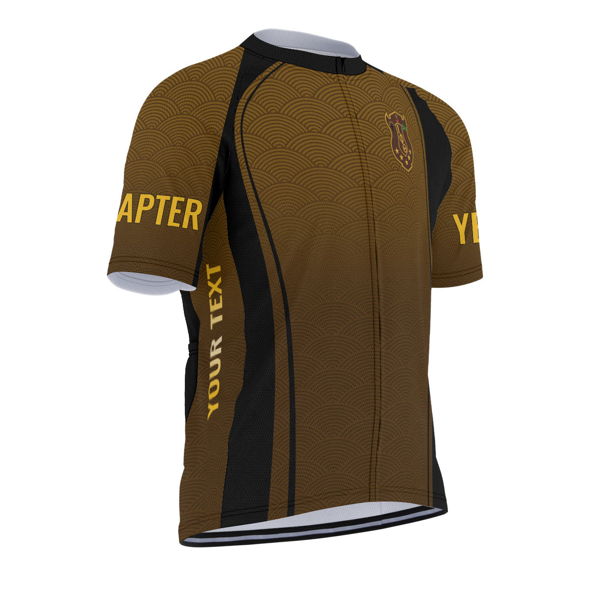 Iota Phi Theta Cycling Jersey Custom Dark Brown Wave Style