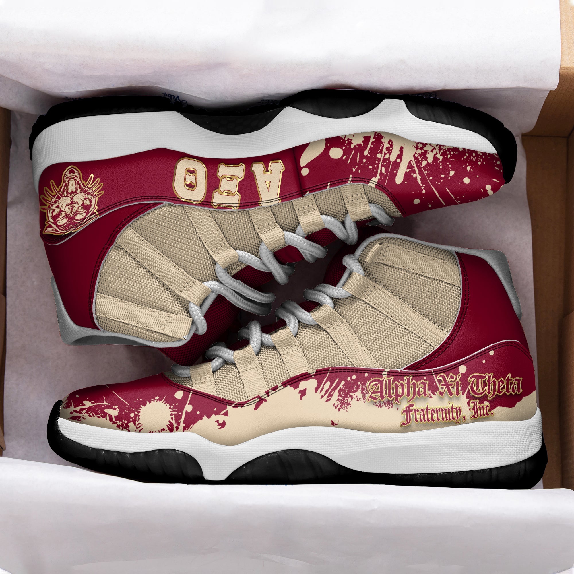 Fraternity Footwear - Alpha Xi Theta Sneakers J11 Spaint Style