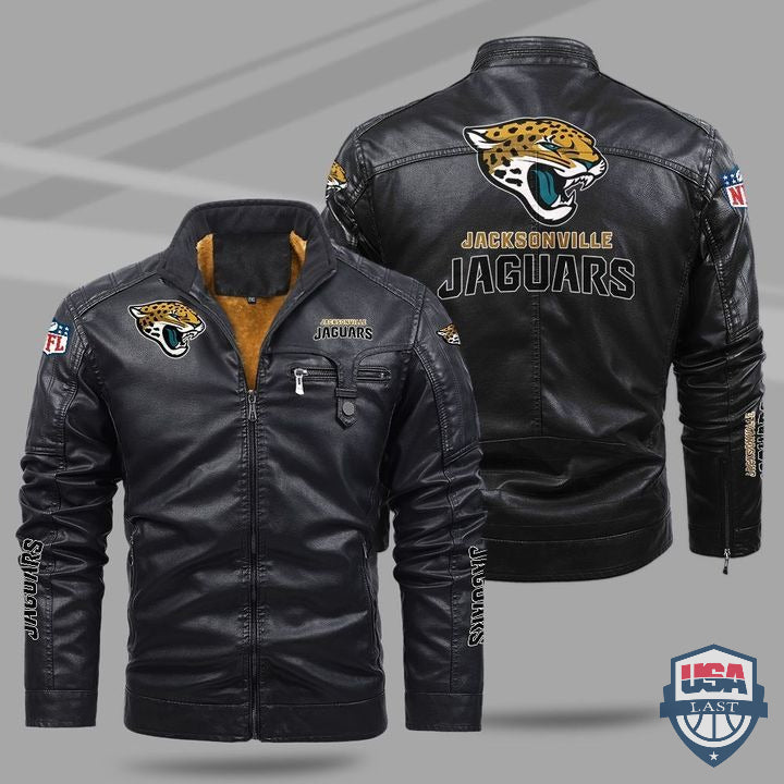 Jacksonville Jaguars Fleece Leather Jacket - HVsun