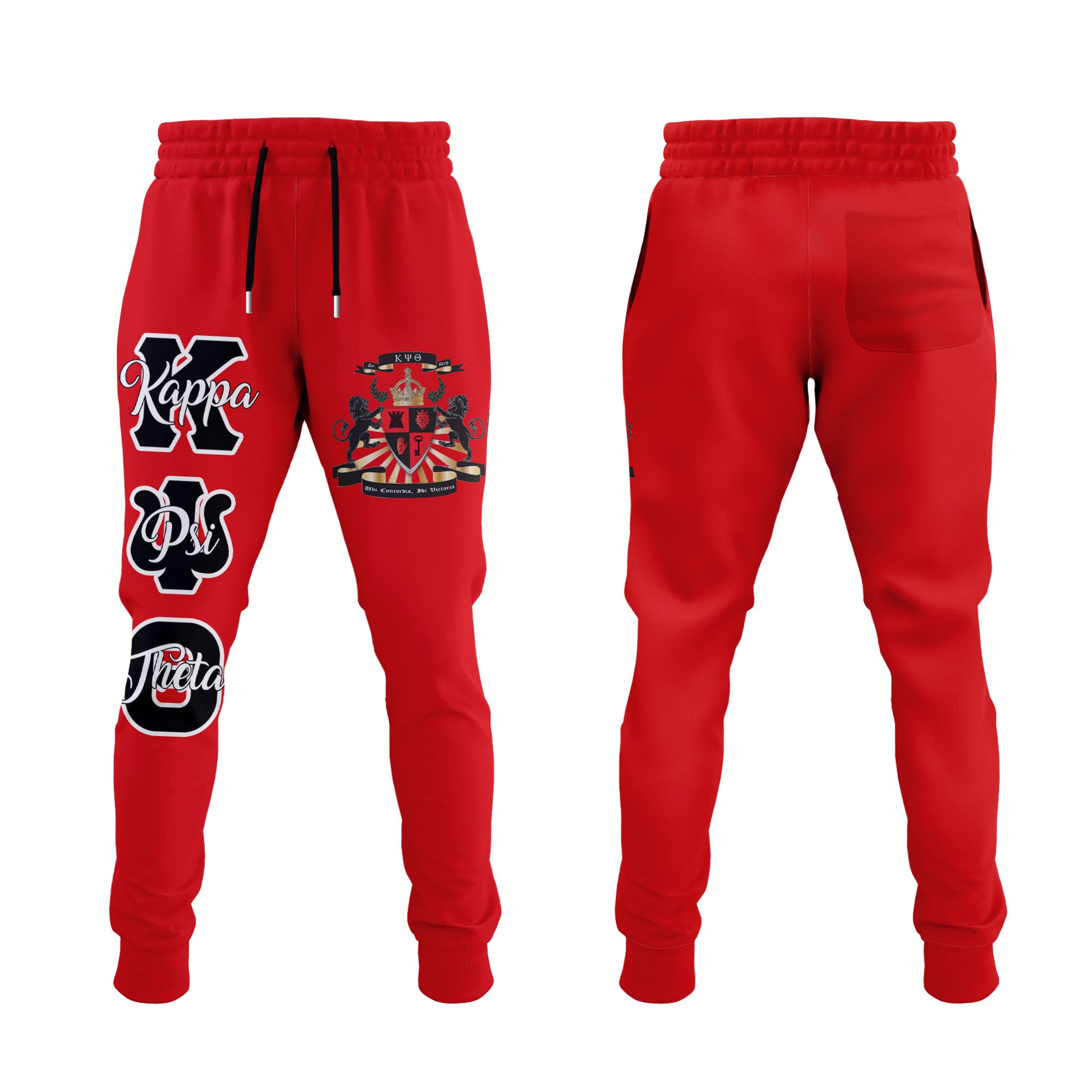 Fraternity Pant - Kappa Psi Theta Jogger Pant Original Red Style