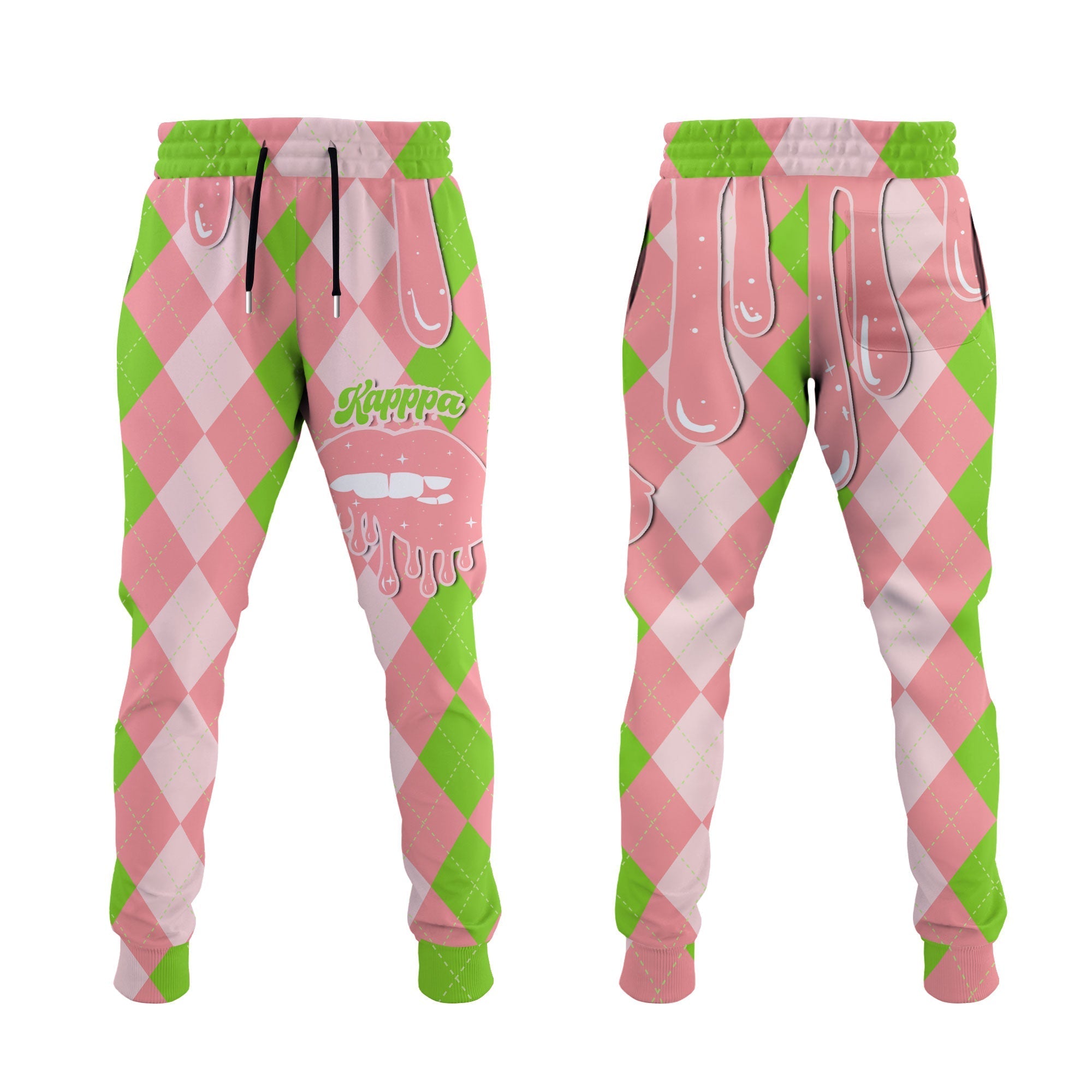 Sorority Pant - AKA Christmas Jogger Pant Girl Caro Pattern Style