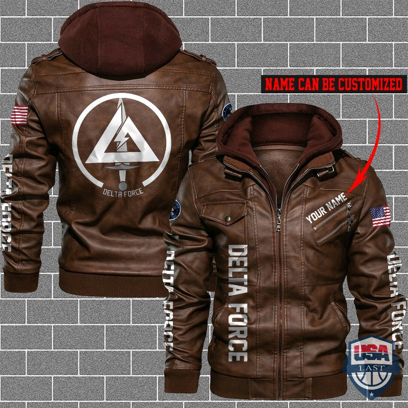 US Army Delta Force Custom Name Leather Jacket - HVsun