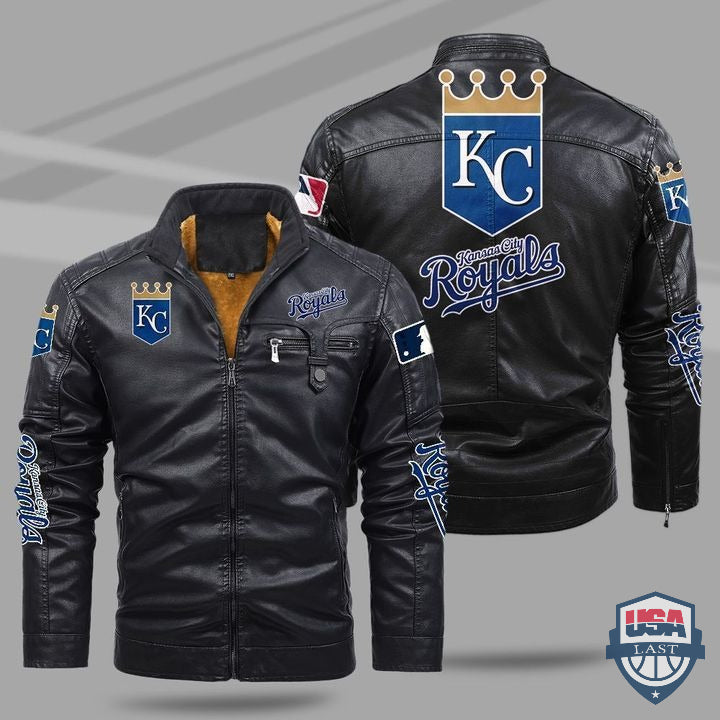Kansas City Royals Fleece Leather Jacket - HVsun