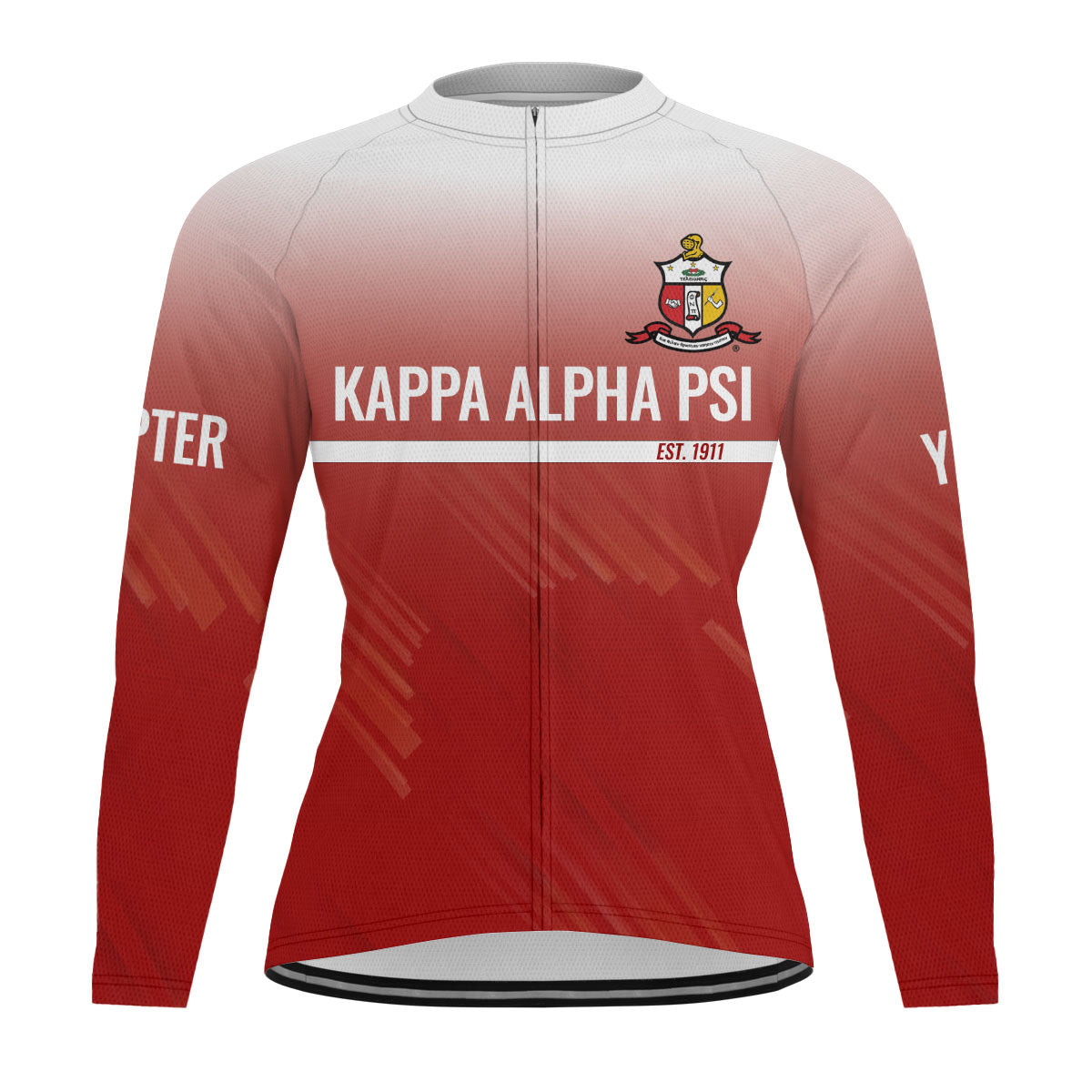 Kappa Alpha Psi Cycling Jersey Custom Crimson White Iced Style