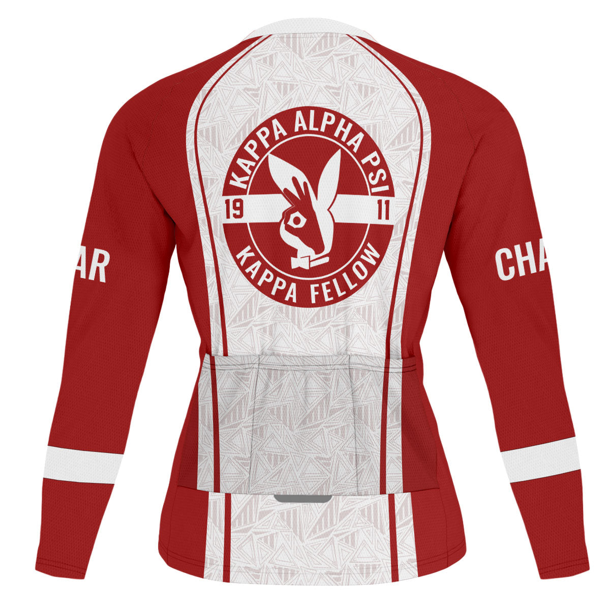 Kappa Alpha Psi Cycling Jersey Custom Red White Triangle Style