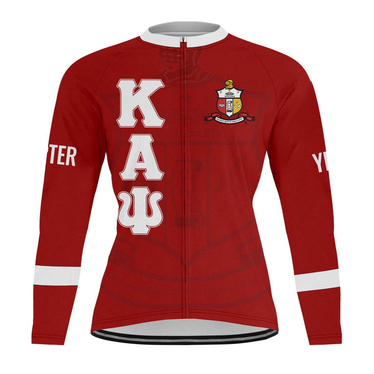Kappa Alpha Psi Cycling Jersey Custom Red White Triangle Style
