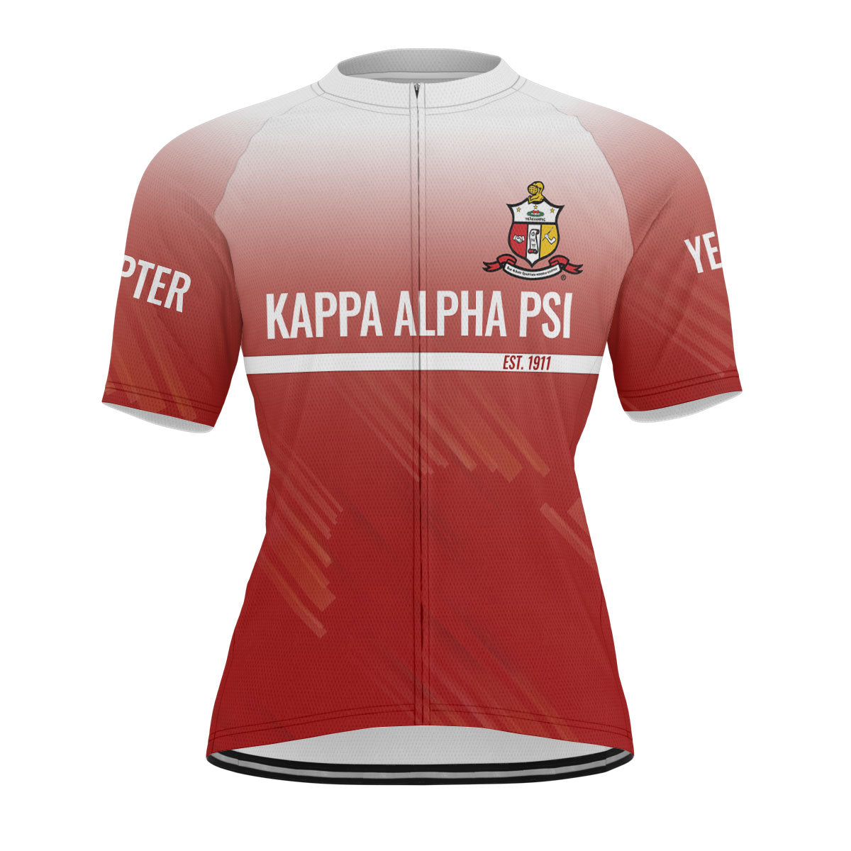 Kappa Alpha Psi Cycling Jersey Custom Crimson White Iced Style