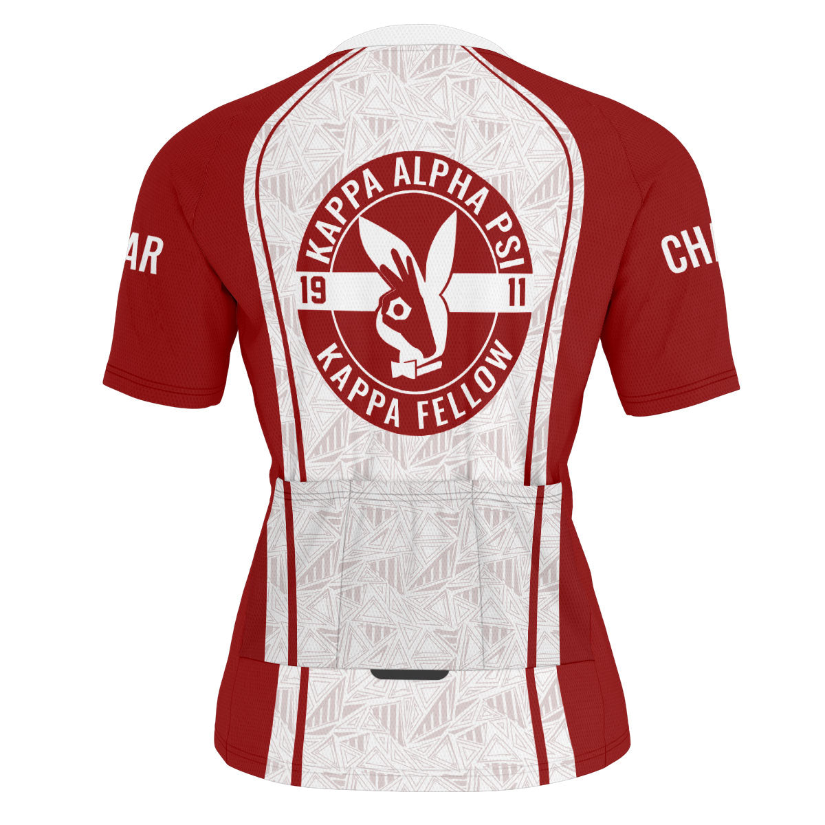 Kappa Alpha Psi Cycling Jersey Custom Red White Triangle Style