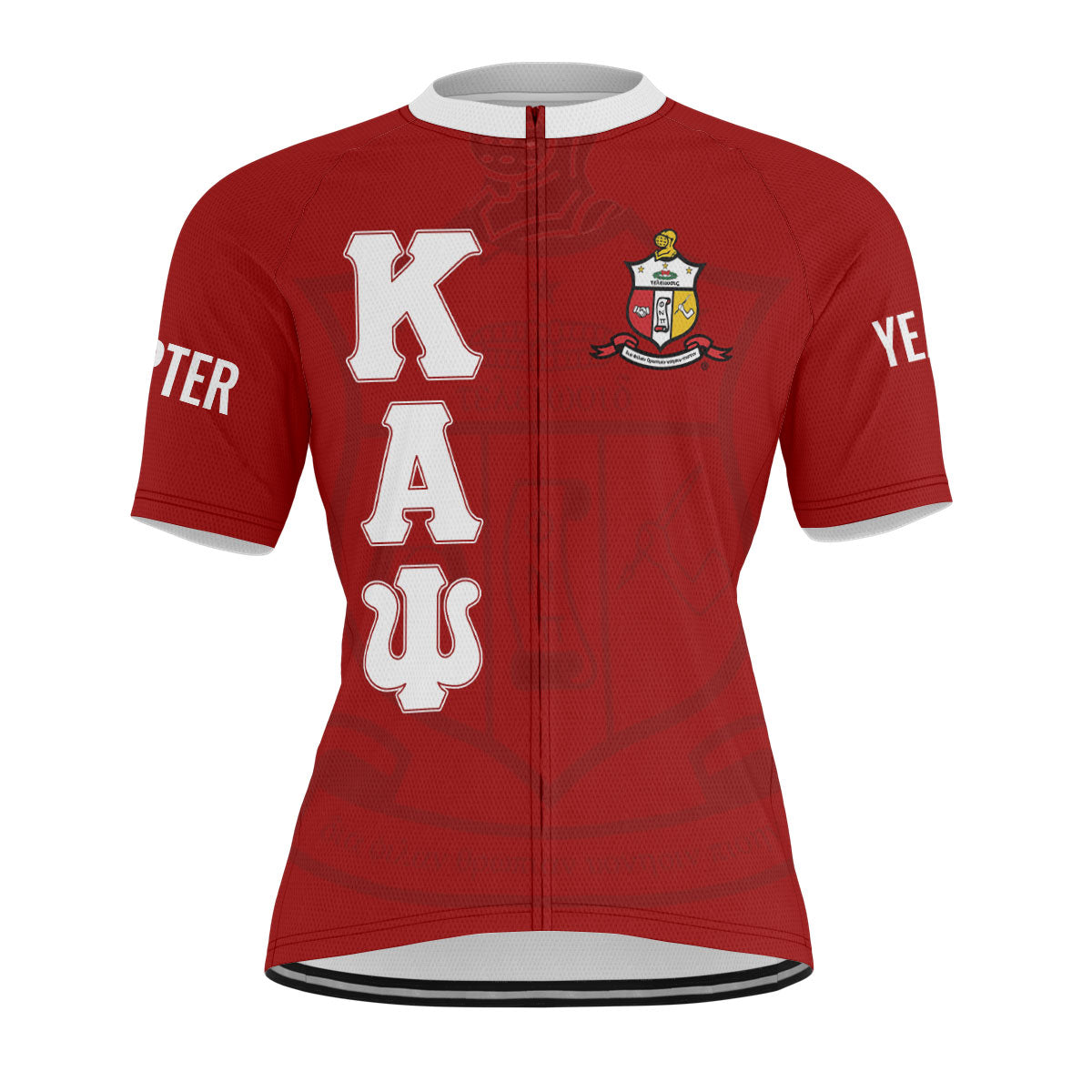 Kappa Alpha Psi Cycling Jersey Custom Red White Triangle Style