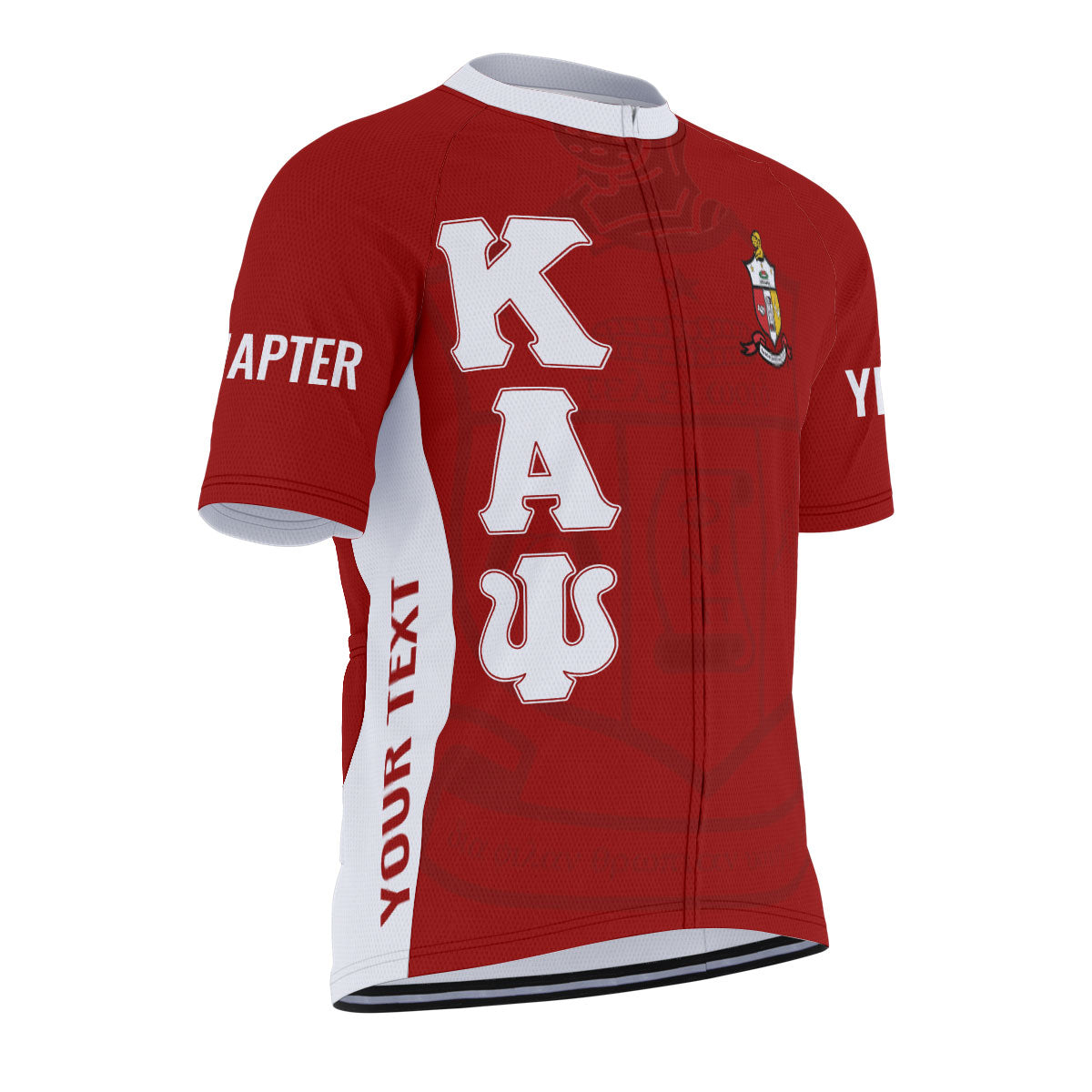 Kappa Alpha Psi Cycling Jersey Custom Red White Triangle Style