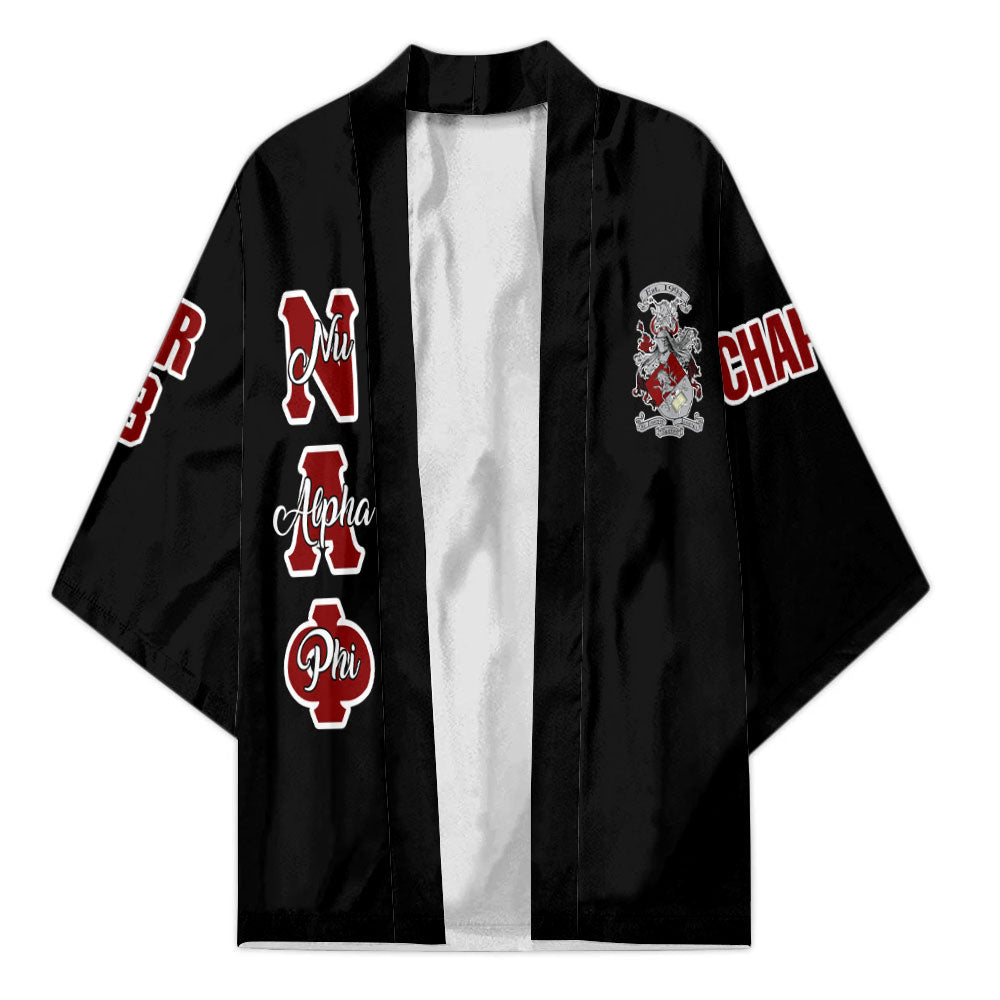 Fraternity Kimono - Personalized Nu Alpha Phi Kimono Original Dark Style
