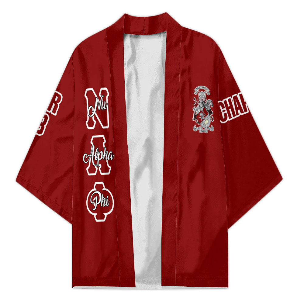 Fraternity Kimono - Personalized Nu Alpha Phi Kimono Original Maroon Style