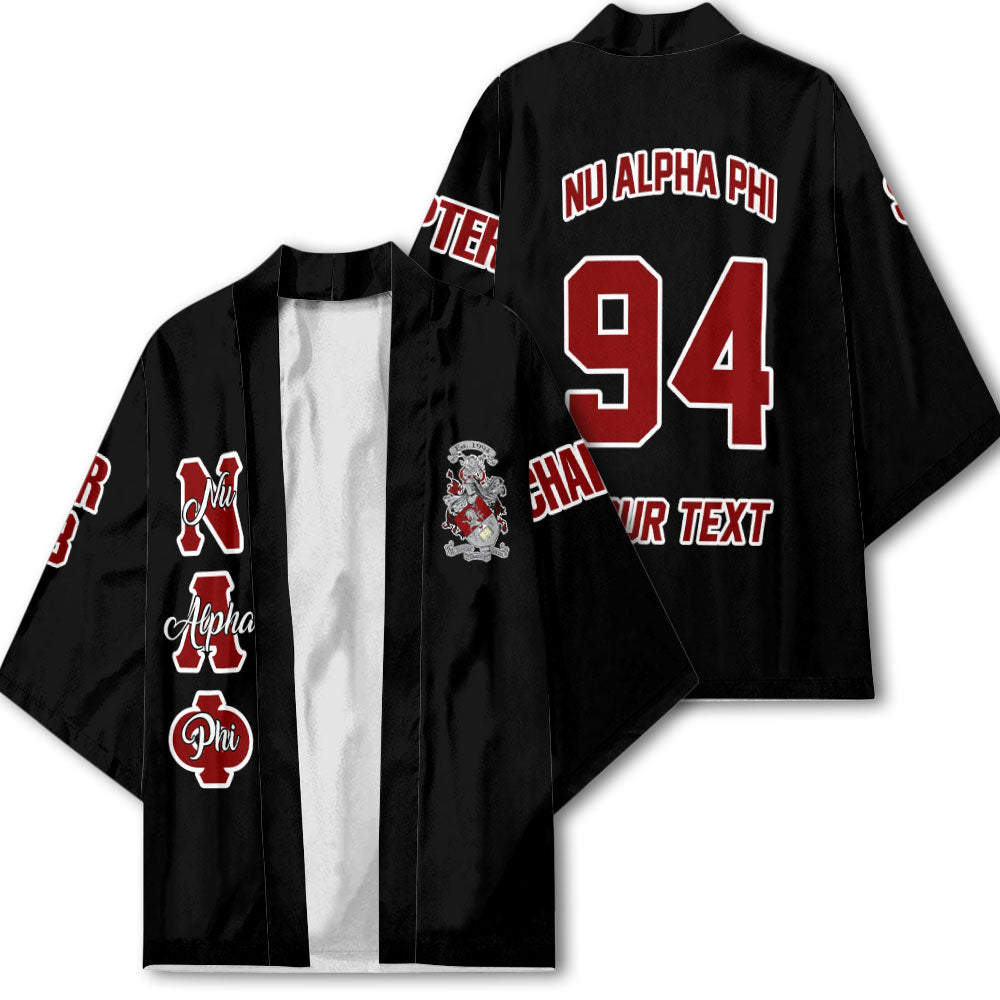 Fraternity Kimono - Personalized Nu Alpha Phi Kimono Original Dark Style