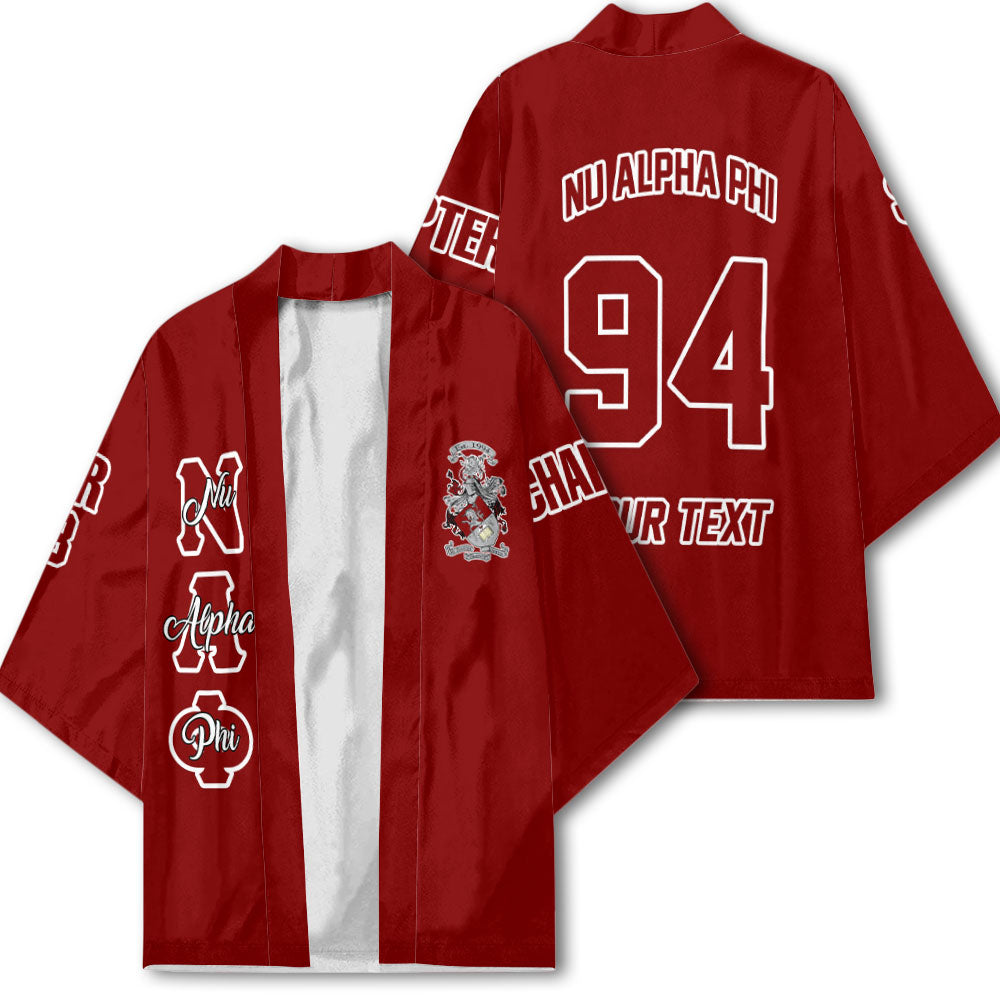 Fraternity Kimono - Personalized Nu Alpha Phi Kimono Original Maroon Style