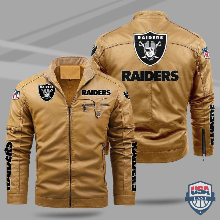 Las Vegas Raiders Fleece Leather Jacket - HVsun