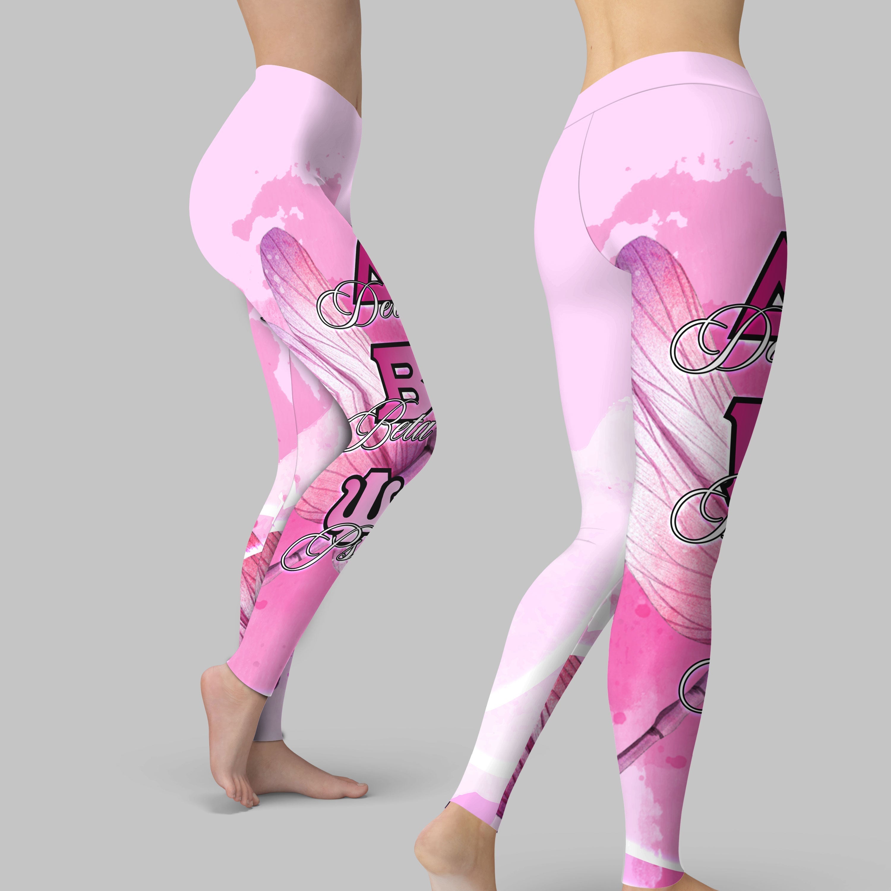 Sorority Legging - Delta Beta Psi Legging Pink Dragonfly Style