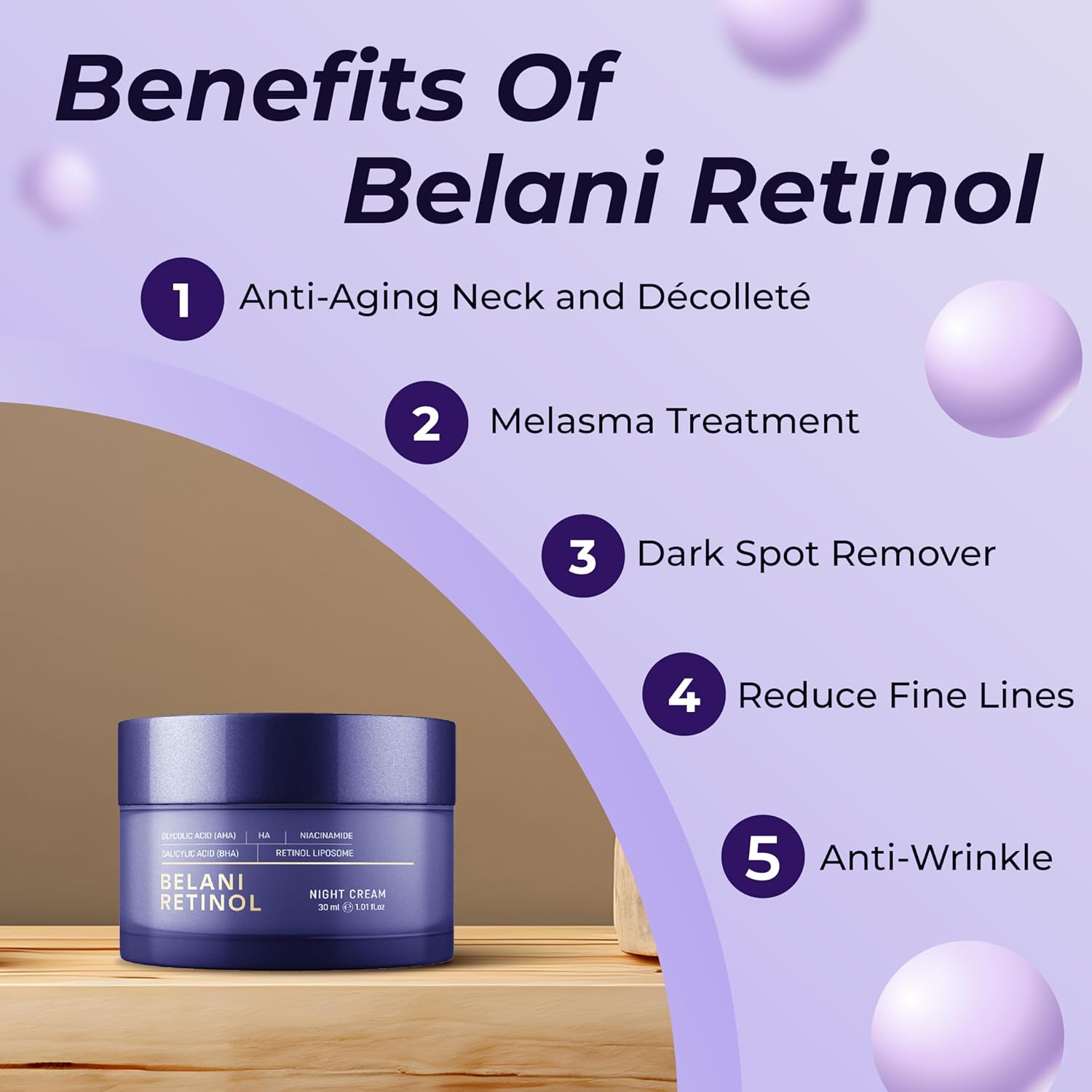 Abera Belani Retinol Night Cream 30ml