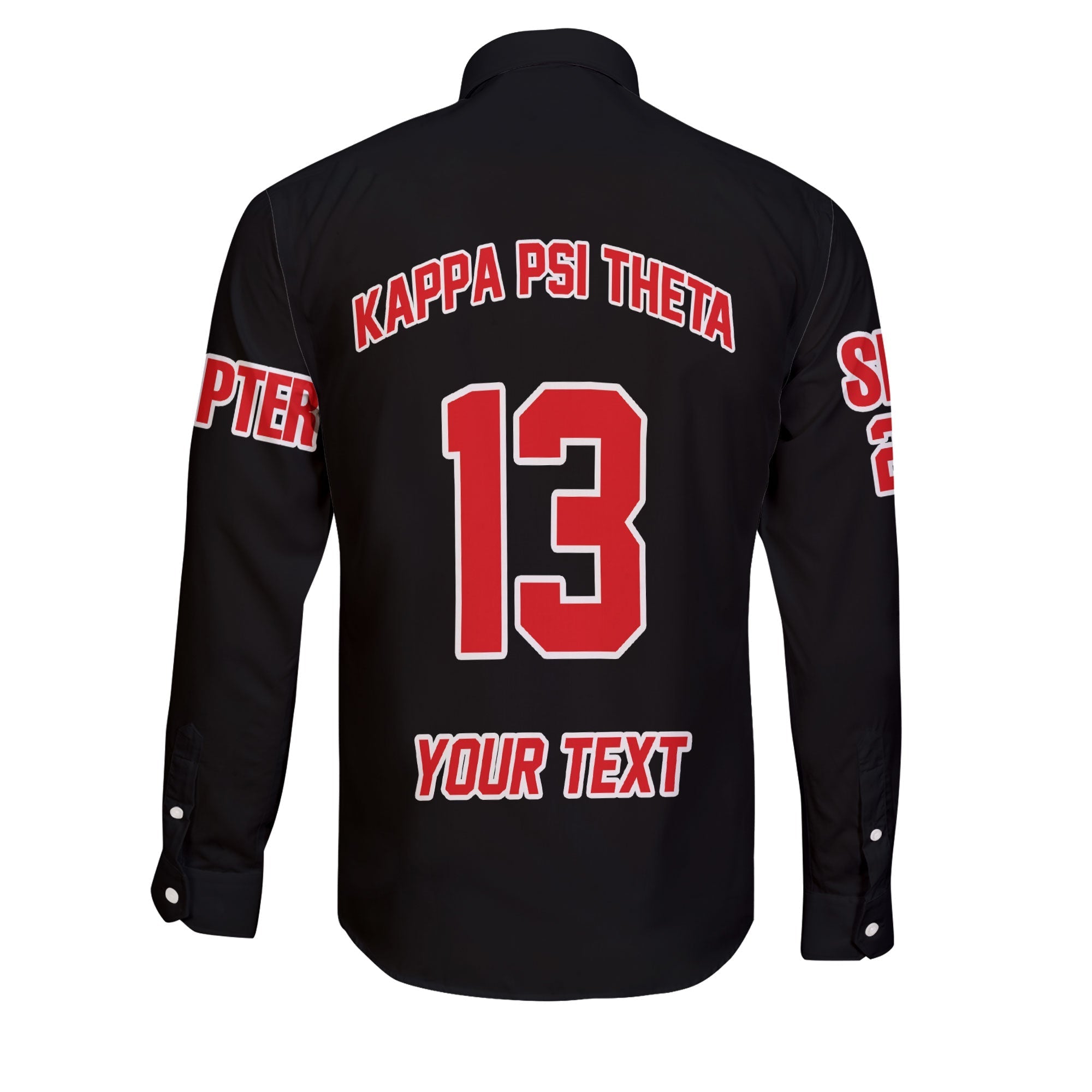 Fraternity Shirt - Personalized Kappa Psi Theta Long Sleeve Button Shirt Original Dark Style