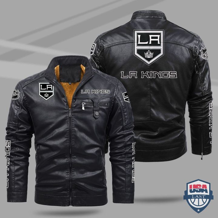 Los Angeles Kings Fleece Leather Jacket - HVsun