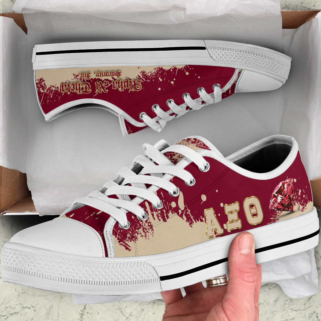 Sorority Footwear - Alpha Xi Theta Low Top Shoe Spaint Style