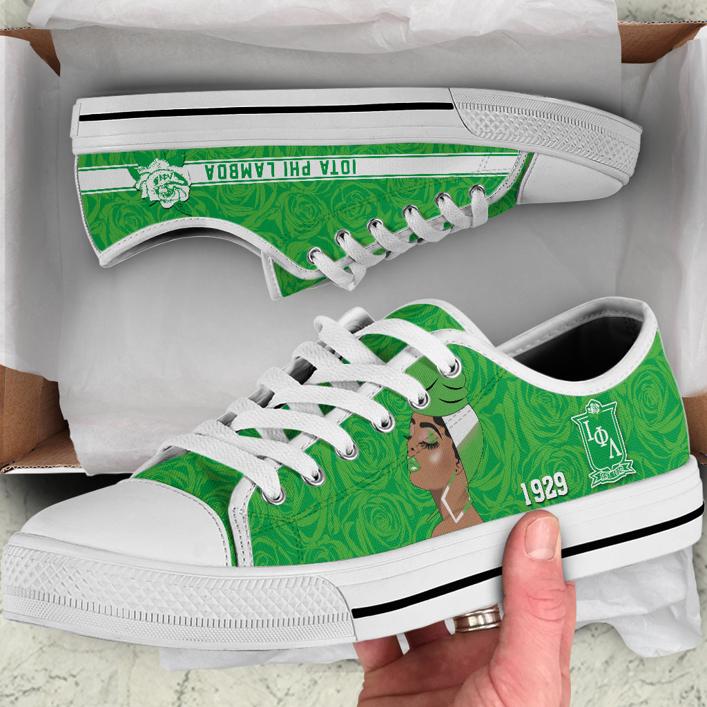 Sorority Footwear - Iota Phi Lambda Low Top Shoes Rose Style