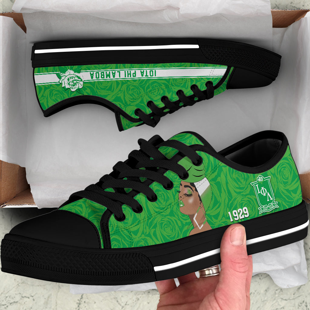 Sorority Footwear - Iota Phi Lambda Low Top Shoes Rose Style