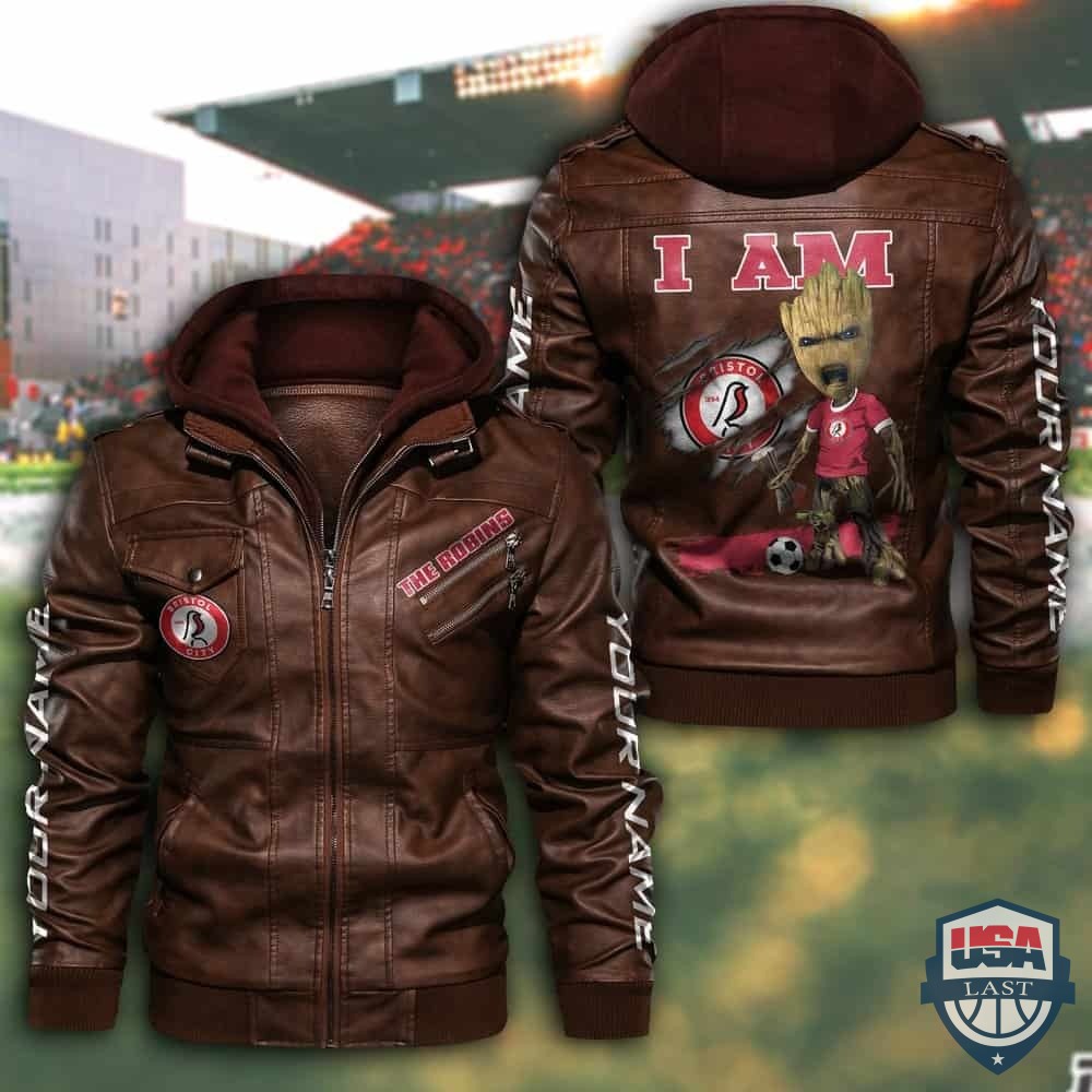 Customize Groot I Am Bristol City Fan Leather Jacket - USALast