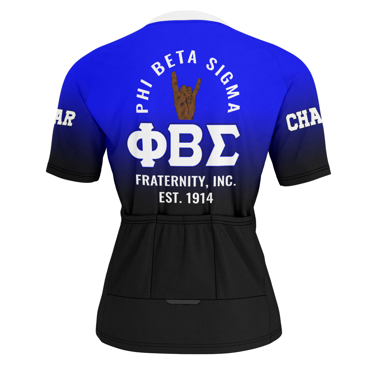 Phi Beta Sigma Cycling Jersey Custom Royal Blue Geometric Lines Style
