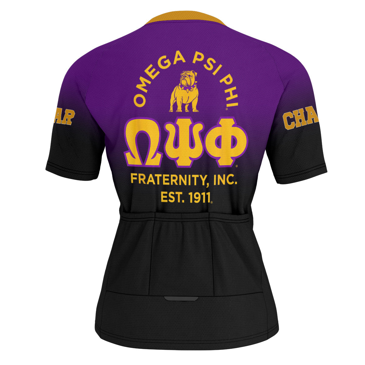 Omega Psi Phi Cycling Jersey Custom Purple Geometric Lines Style