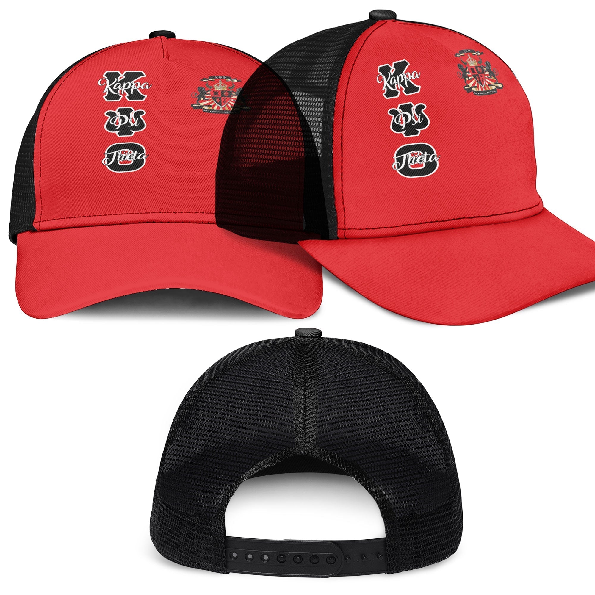 Fraternity Cap - Kappa Psi Theta Mesh Back Cap Original Red Style