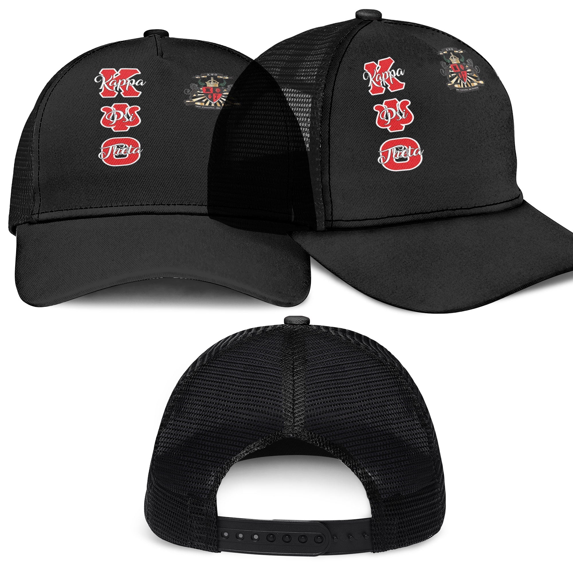 Fraternity Cap - Kappa Psi Theta Mesh Back Cap Original Lion Claws Style