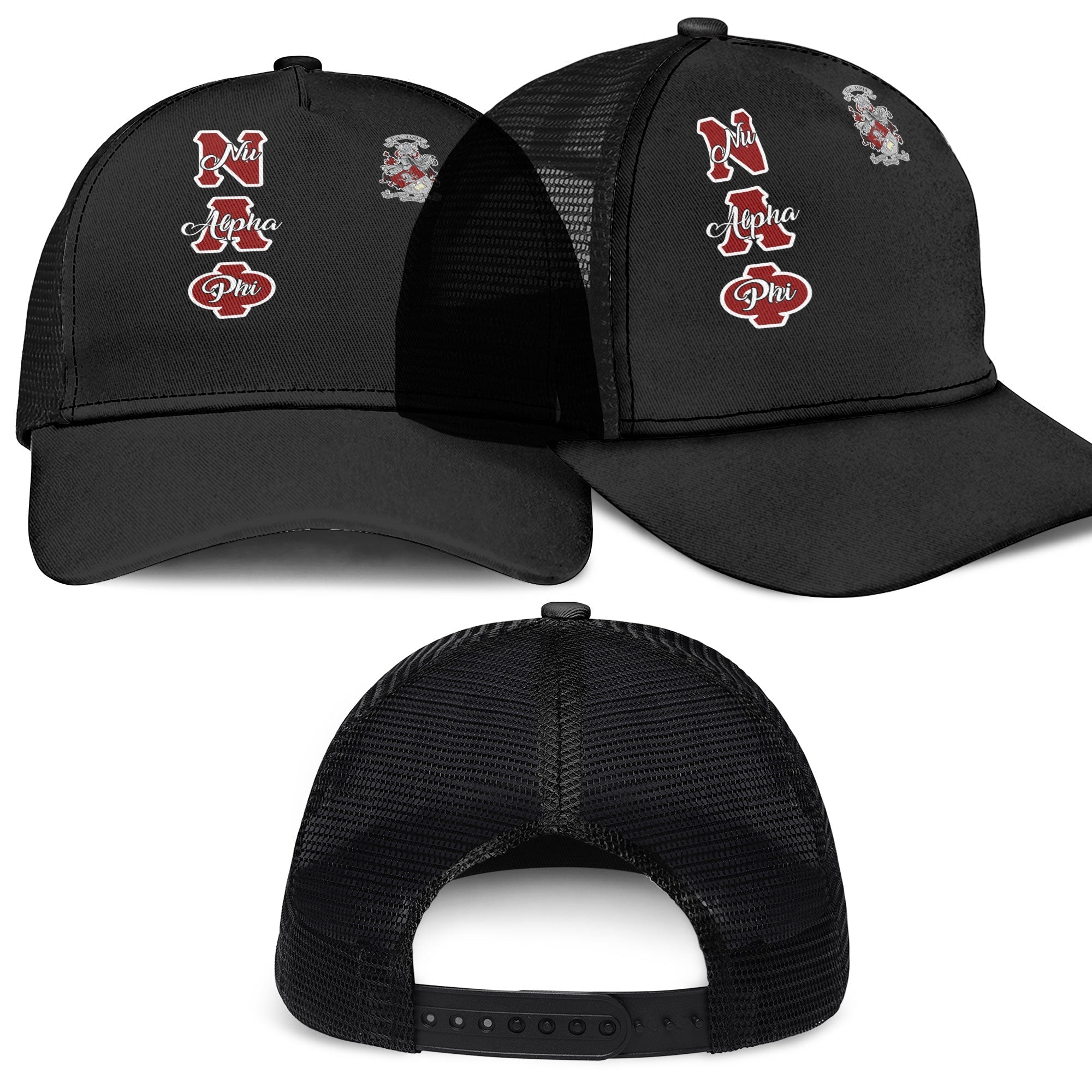 Fraternity Cap - Nu Alpha Phi Mesh Back Cap Original Dark Style
