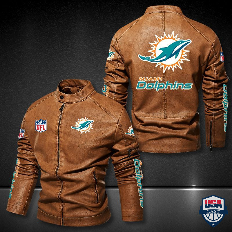 Miami Dolphins NFL 3D Motor Leather Jackets - USALast