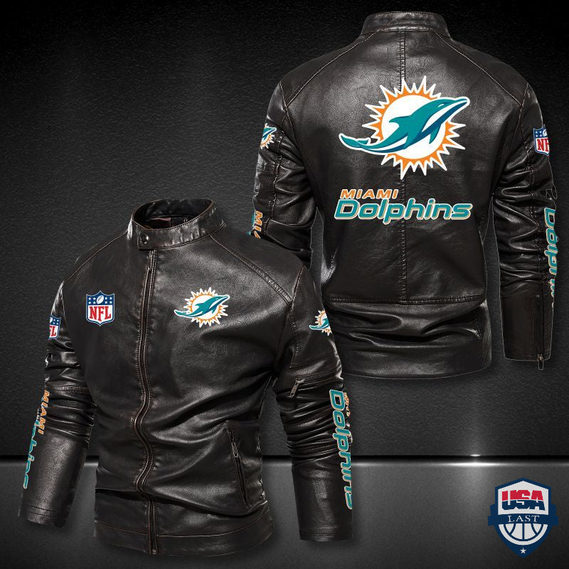 Miami Dolphins NFL 3D Motor Leather Jackets - USALast