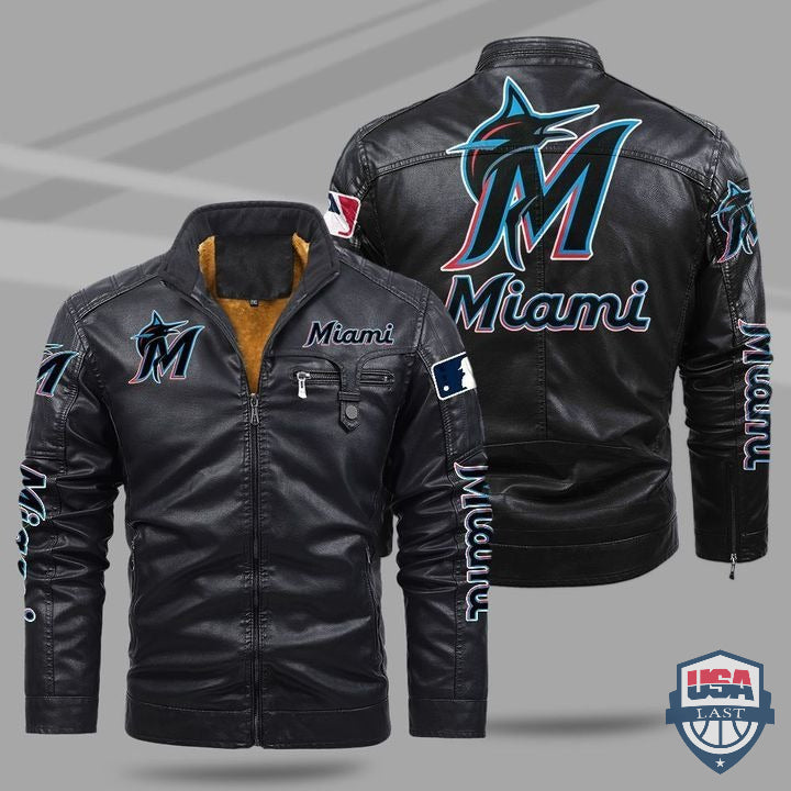 Miami Marlins Fleece Leather Jacket - HVsun