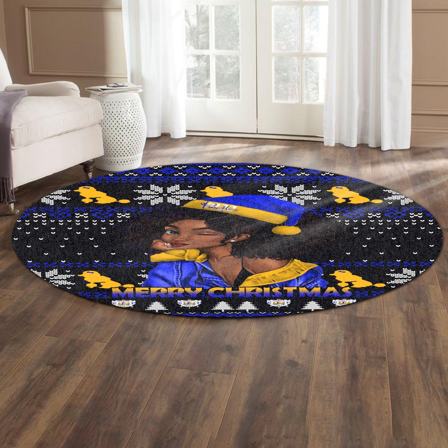 Sorority Carpet - Christmas Sigma Gamma Rho Round Carpet Pretty Girl Style