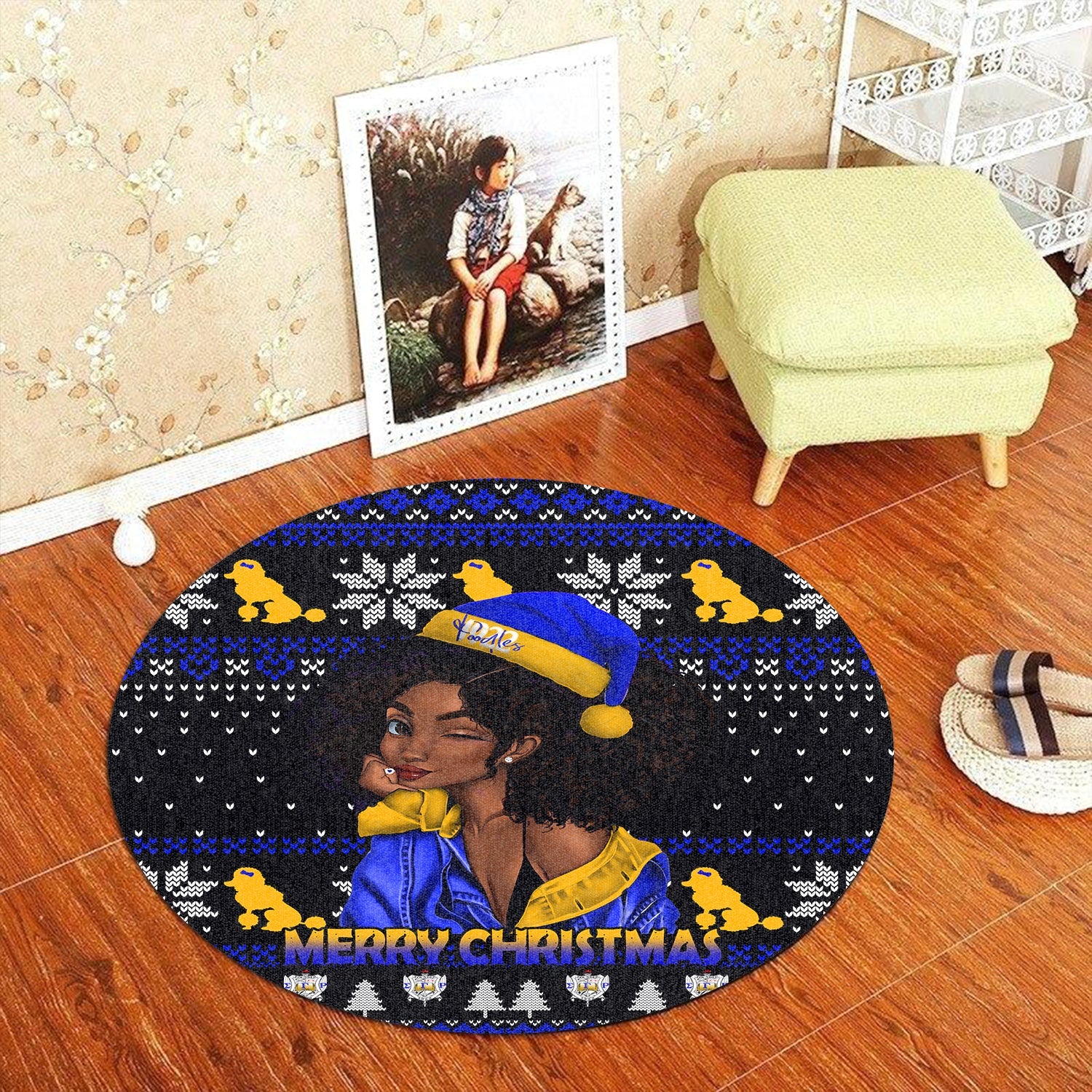 Sorority Carpet - Christmas Sigma Gamma Rho Round Carpet Pretty Girl Style