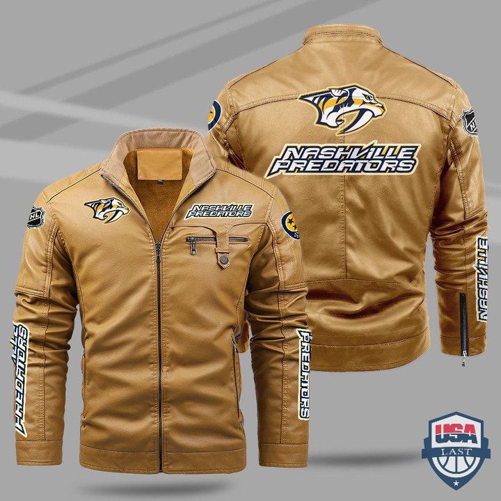 Nashville Predators Fleece Leather Jacket - HVsun