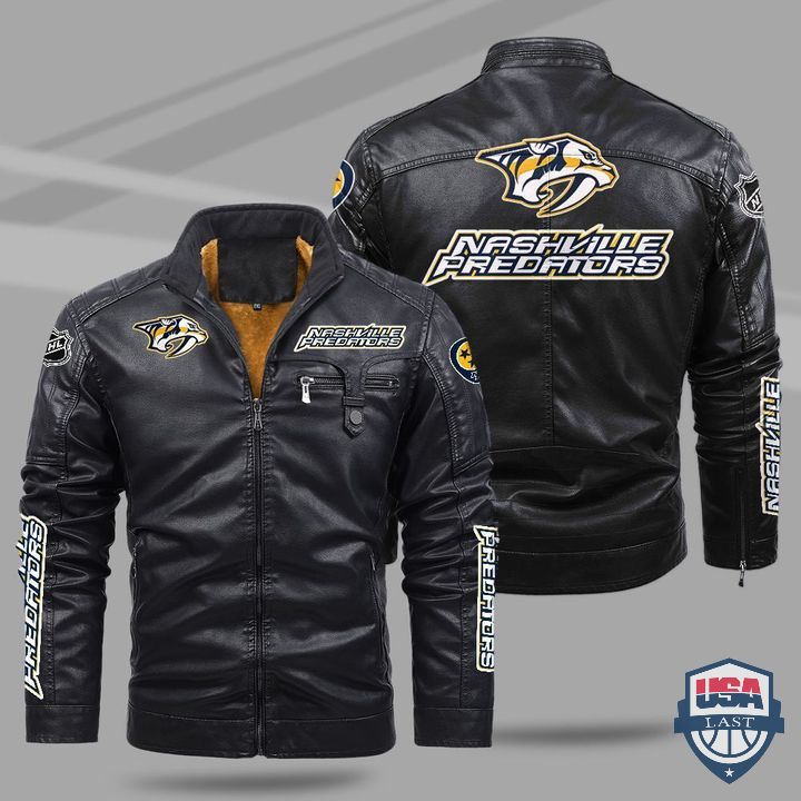 Nashville Predators Fleece Leather Jacket - HVsun