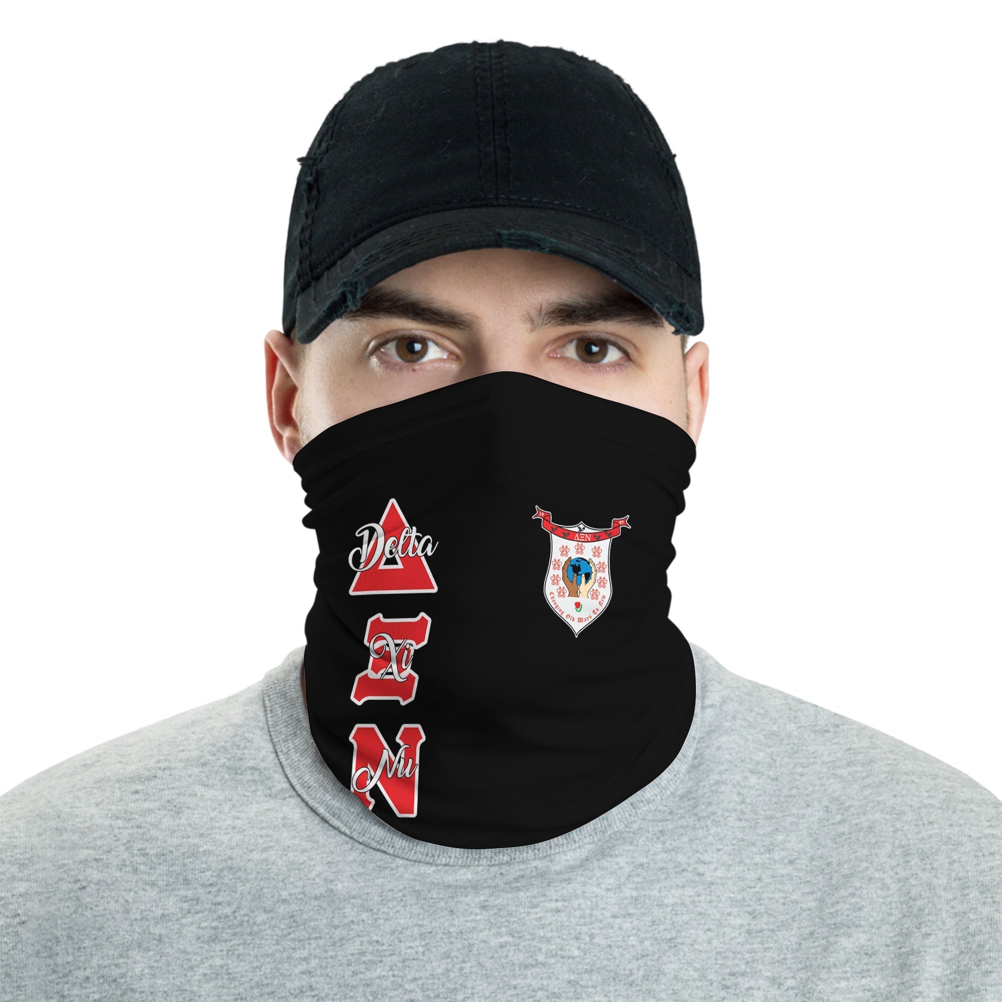 Sorority Neck Gaiter - Delta Xi Nu Neck Gaiter Original Dark Style
