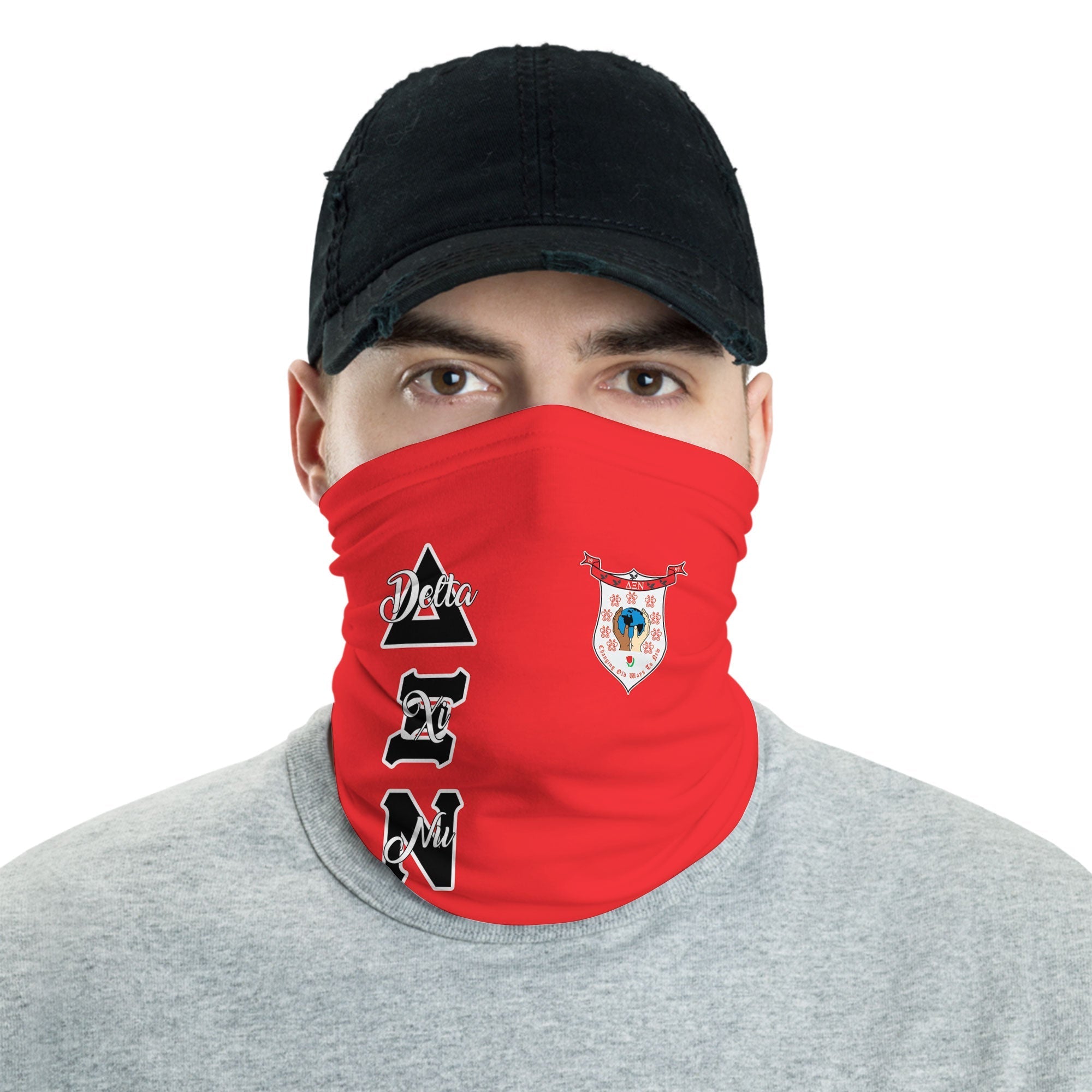Sorority Neck Gaiter - Delta Xi Nu Neck Gaiter Original Red Style