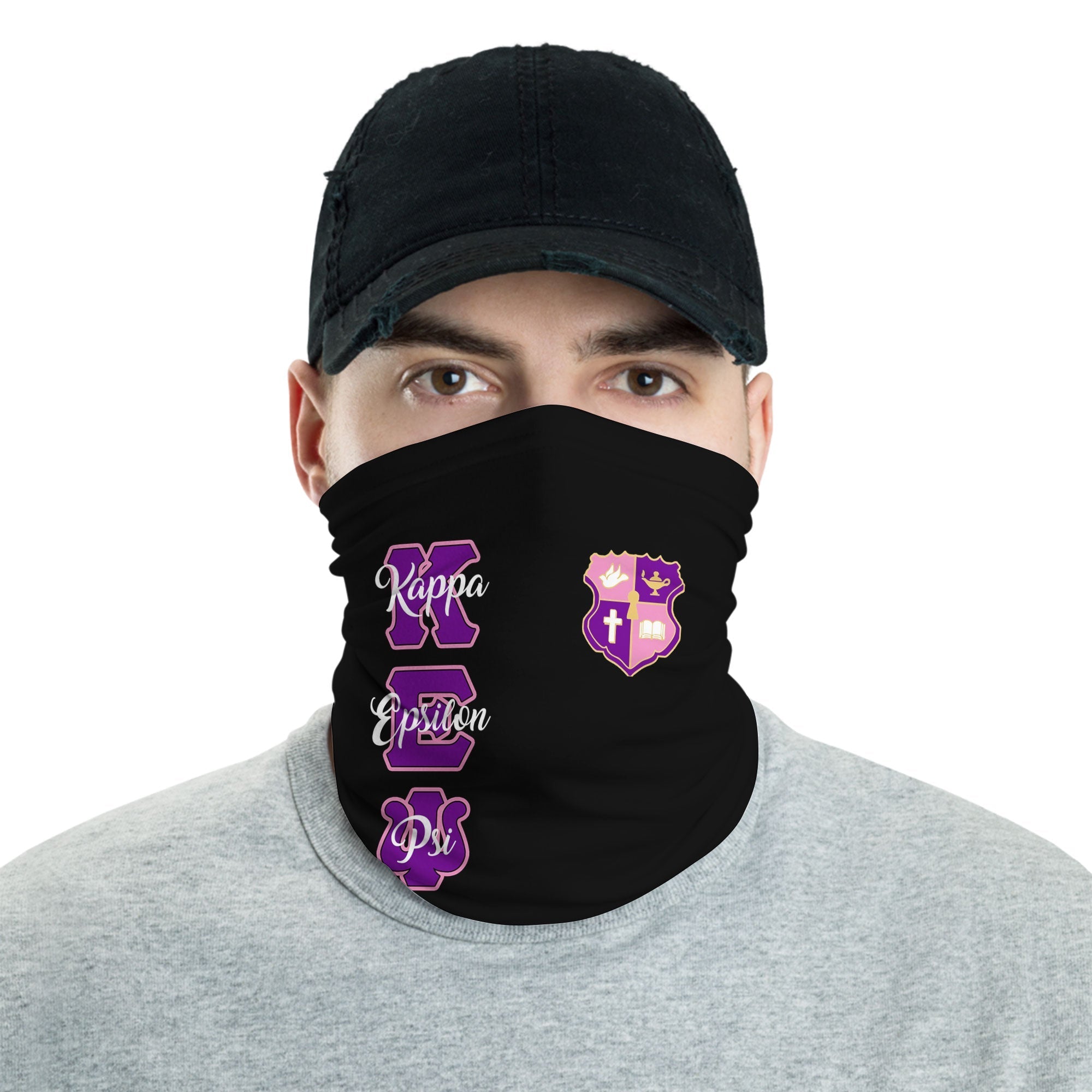 Sorority Neck Gaiter - Kappa Epsilon Psi Neck Gaiter Original Dark Style