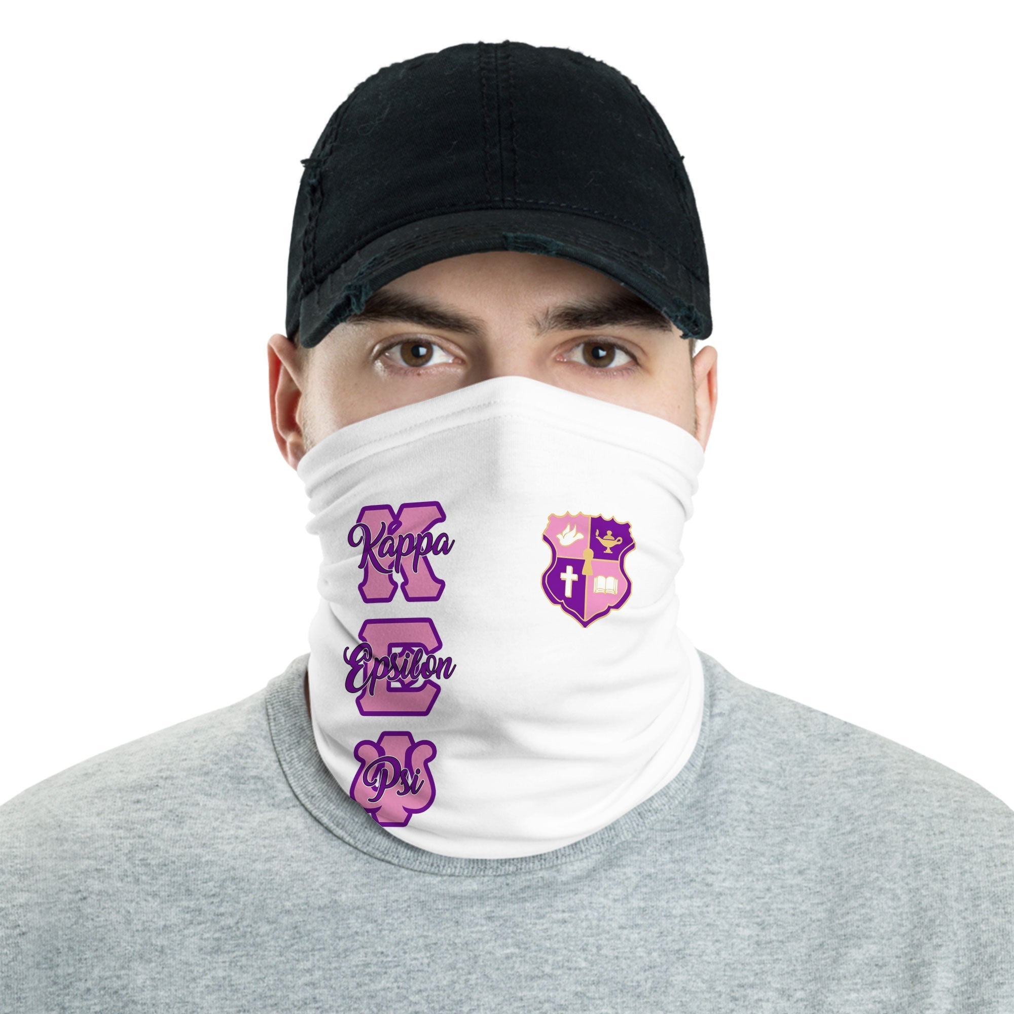 Sorority Neck Gaiter - Kappa Epsilon Psi Neck Gaiter Original White Style