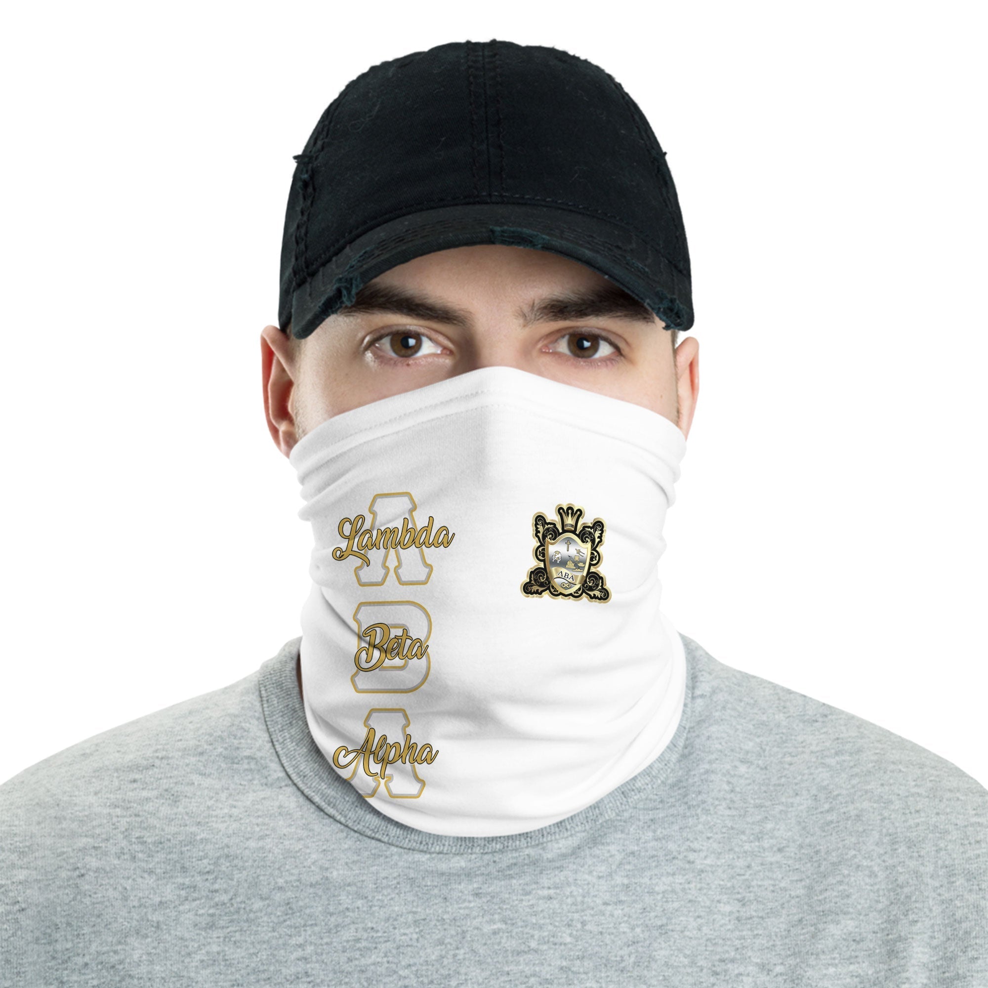Sorority Neck Gaiter - Lambda Beta Alpha Neck Gaiter Original White Style