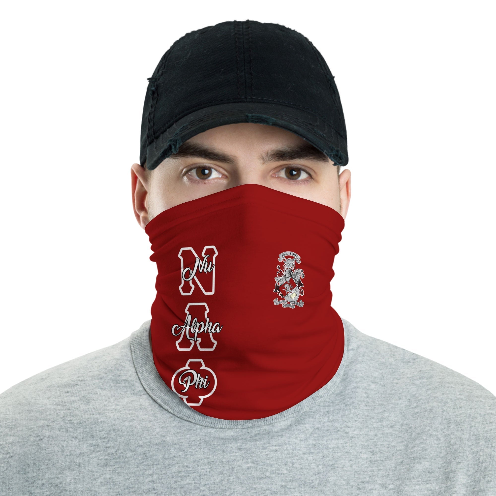 Fraternity Neck Gaiter - Nu Alpha Phi Neck Gaiter Original Maroon Style