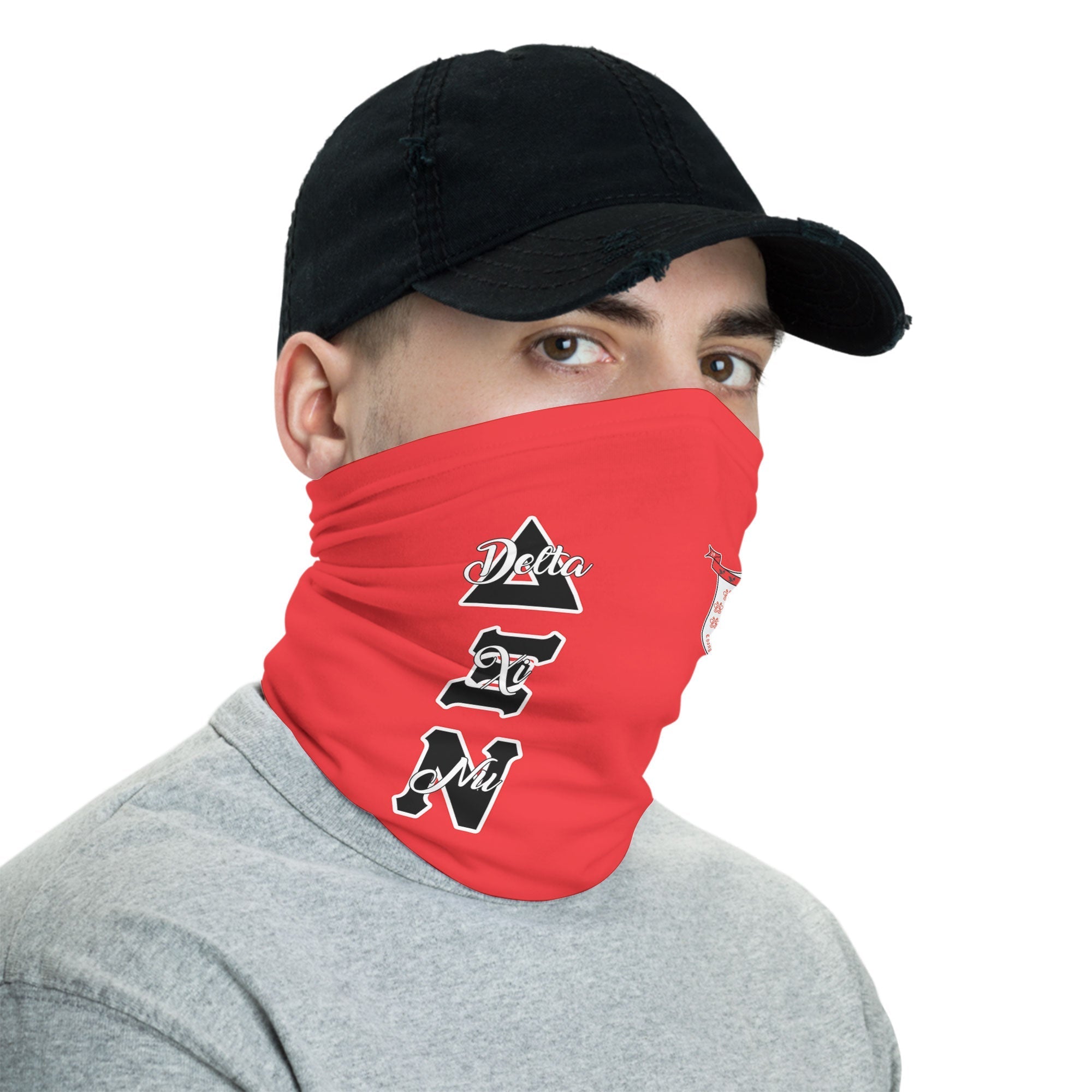 Sorority Neck Gaiter - Delta Xi Nu Neck Gaiter Original Red Style
