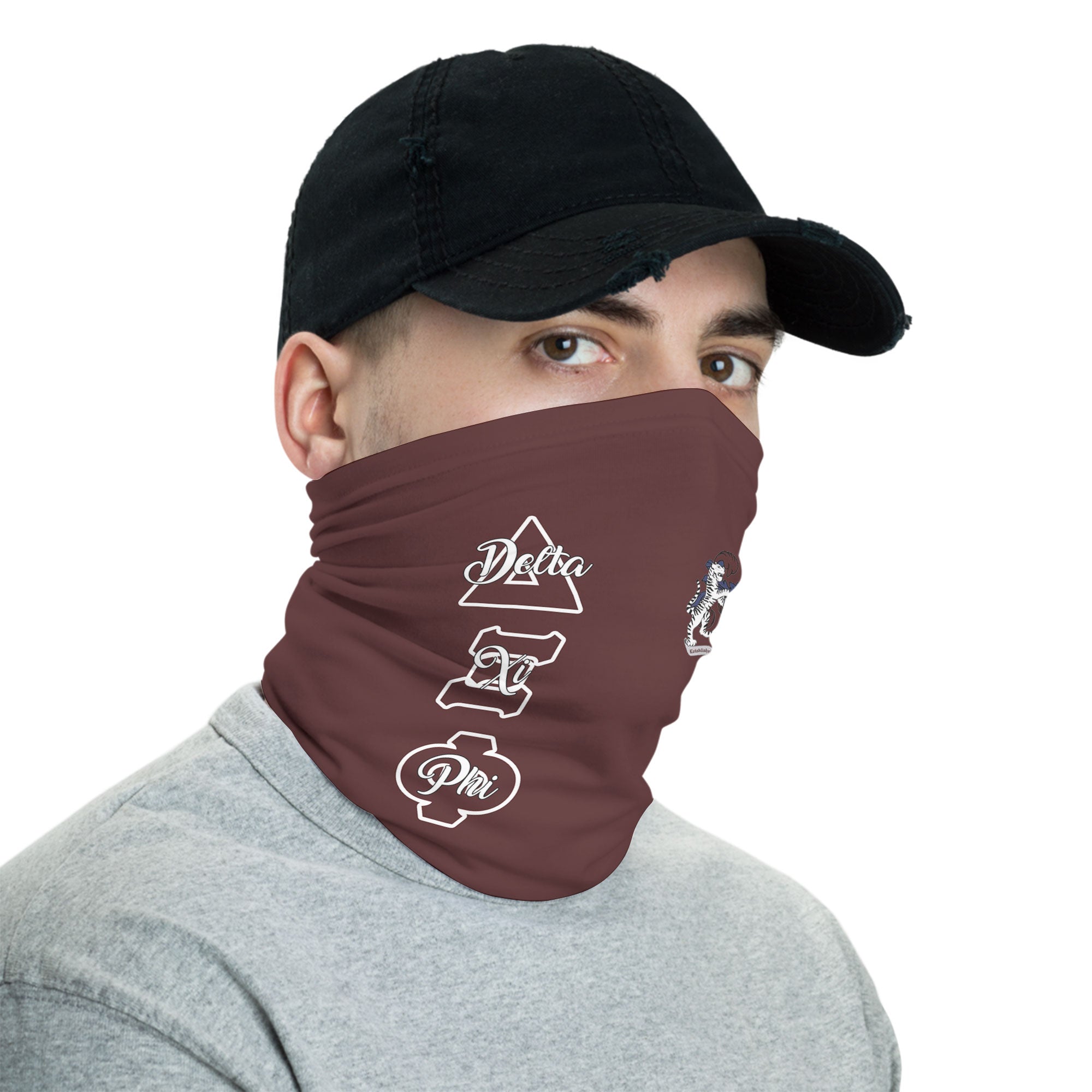 Sorority Neck Gaiter - Delta Xi Phi Neck Gaiter Original Maroon Style