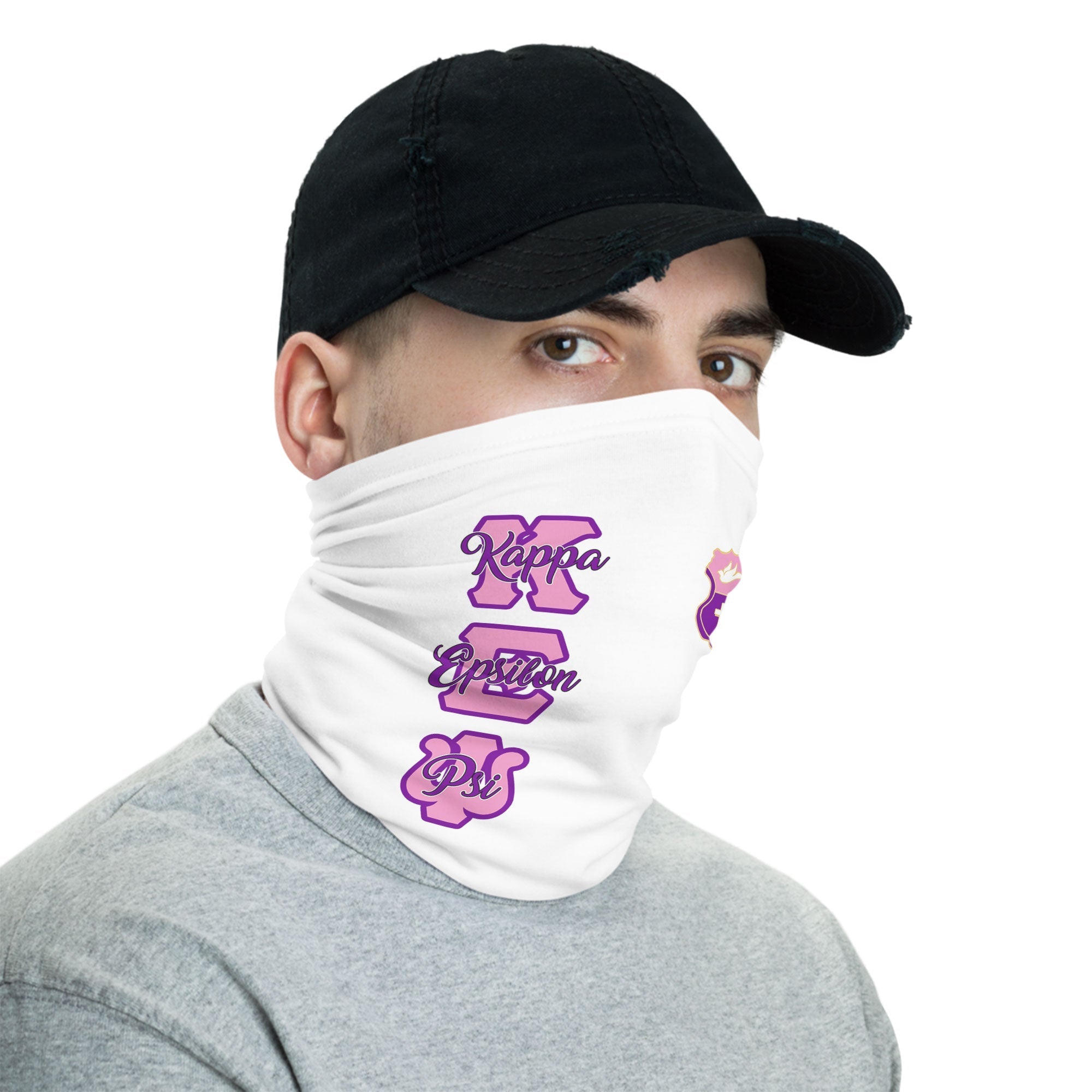 Sorority Neck Gaiter - Kappa Epsilon Psi Neck Gaiter Original White Style