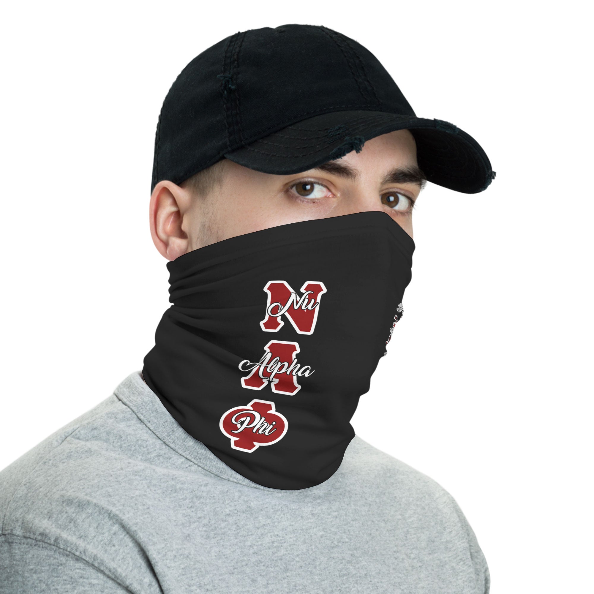 Fraternity Neck Gaiter - Nu Alpha Phi Neck Gaiter Original Dark Style